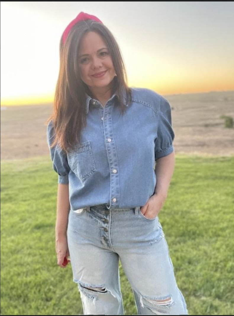 Denim Juliet Sleeve Top