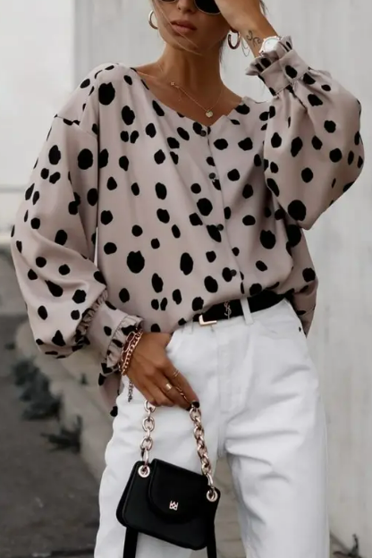 Spotted Long sleeve Blouse