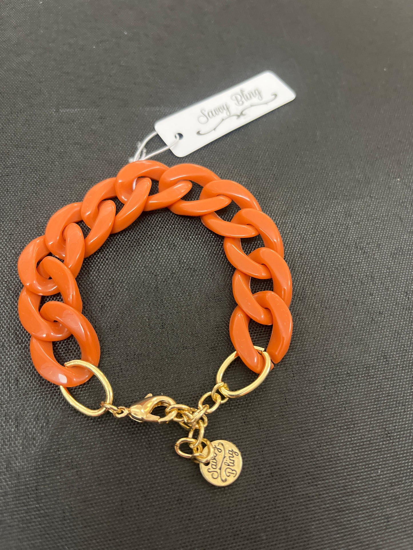 Chunky orange bracelet