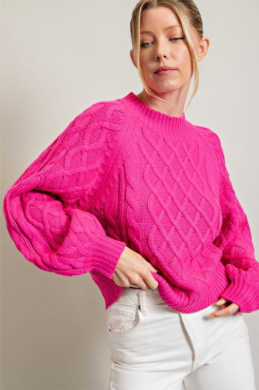 Hot Pink Knit Sweater