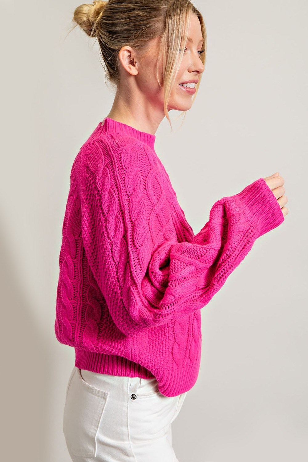 Hot Pink Knit Sweater