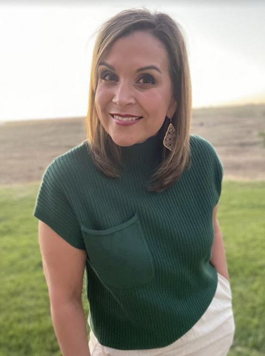 Ribbed Short Sleeve Sweater