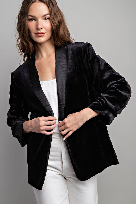 Black Velvet Blazer