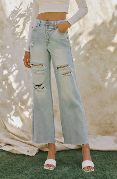 Kan Can Wide Leg Jean